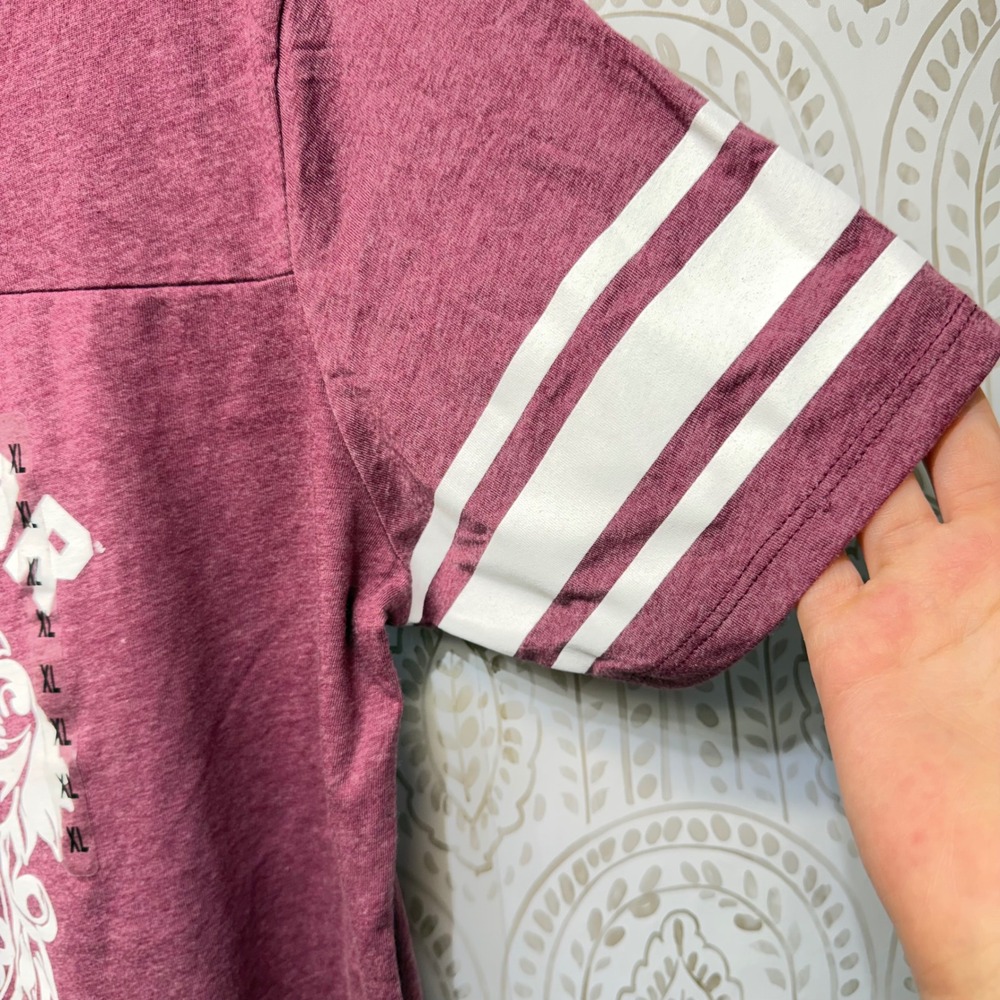 Harry Potter Gryffindor T-Shirt Womens XL Maroon Varsity V-Neck Graphic Tee - Picture 4 of 5